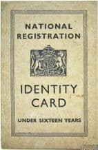Wartime National Identity Card - U16's