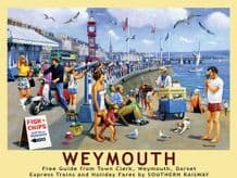 Weymouth Railway Poster Metal Wall Sign (4 sizes)