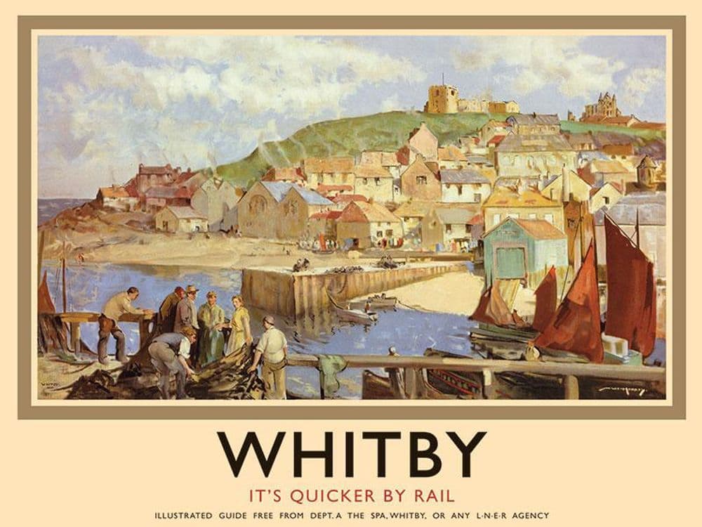 Whitby Railway Poster Metal Wall Sign | Vintage advertising sign ...