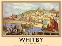 Whitby Railway Poster Metal Wall Sign (4 sizes)