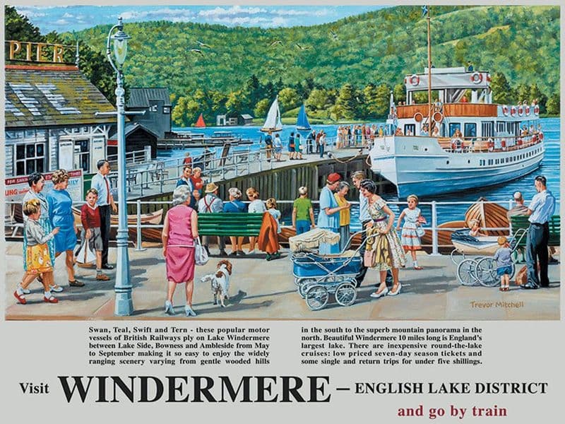 Windermere Railway Poster Metal Wall Sign | Vintage advertising | Gifts for him