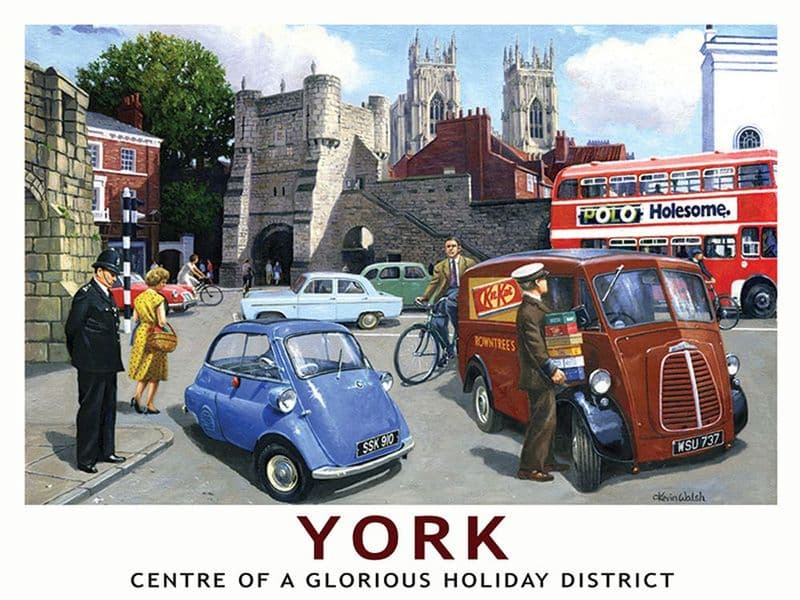 York Railway Poster Metal Wall Sign  | Vintage advertising Sign | Gifts for him