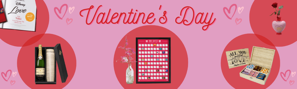 Personalised Valentines Gifts. Retro Sweet Jars, Hampers and Bottles of Bubbly !