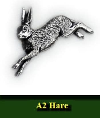 Hare Pewter pin badge
