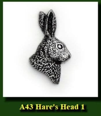 Hare’s Head 1 Pewter pin badge