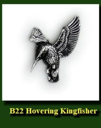 Hovering Kingfisher Pewter pin badge