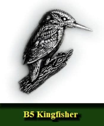 Kingfisher Pewter pin badge