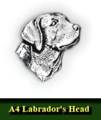 Labrador’s Head Pewter pin badge