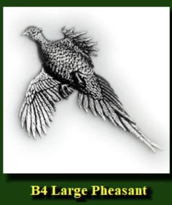 Large Pheasant Pewter pin badge
