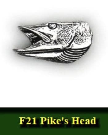 Pike’s Head Pewter pin badge