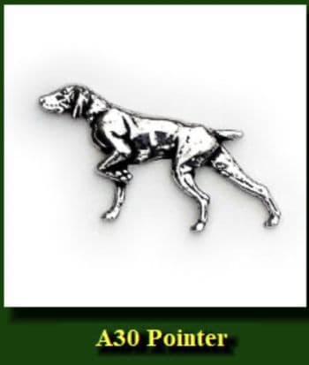 Pointer Pewter Pin badge