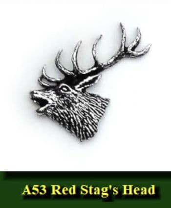 Red Stag’s Head Pewter pin badge