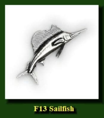 Sailfish Pewter pin badge