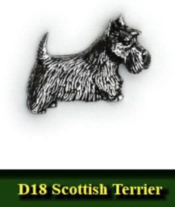 Scottish Terrier Pewter pin badge