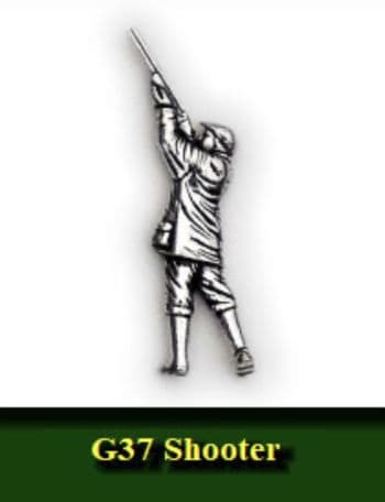 Shooter Pewter pin badge