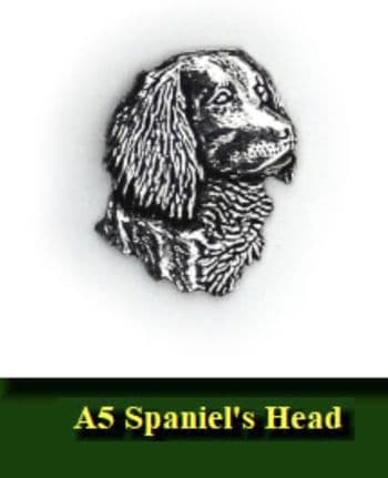 Spaniel’s Head Pewter pin badge
