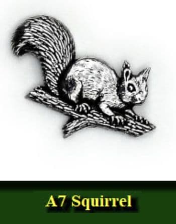 Squirrel on Branch Pewter pin  badge