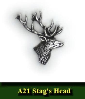 Stag’s Head Pewter pin badge