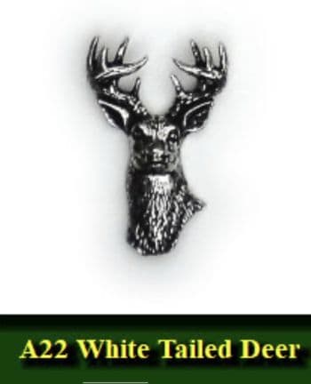 White Tailed Deer Pewter pin badge