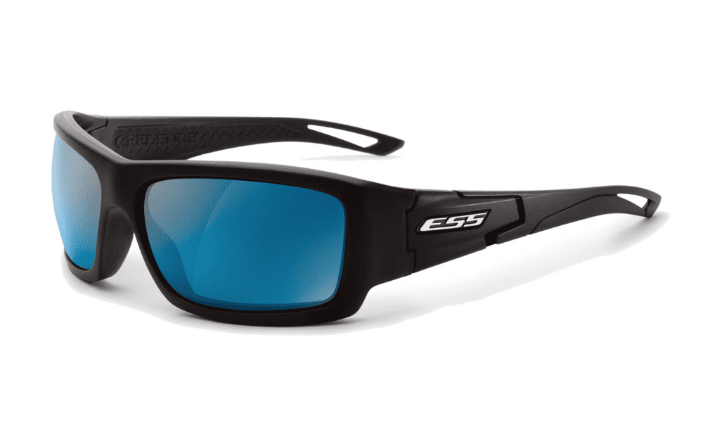 ESS Credence Sunglasses - Black Frame - Mirror Blue