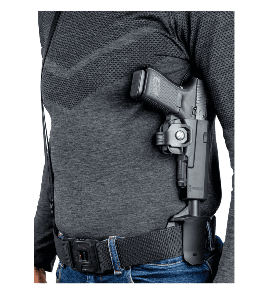 Glock 26 Shoulder Holster Falco Black Leather Holster Glock 26 RH