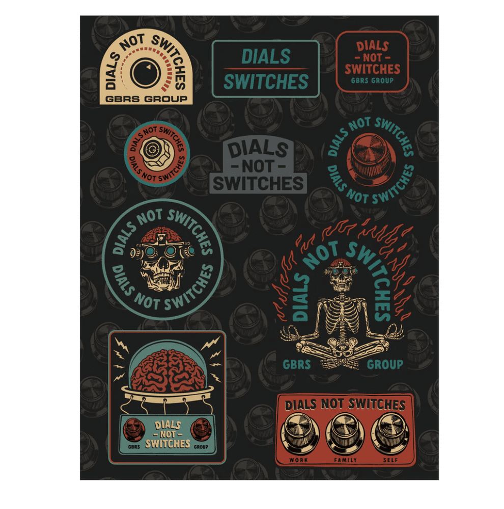 GBRS Group Dials Not Switches Sticker Sheet