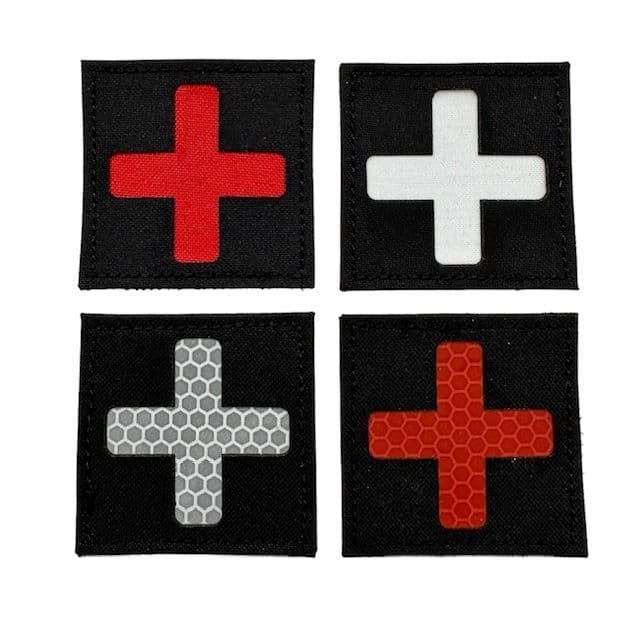GP Gear Black Laser Cut Medical Cross Patch.