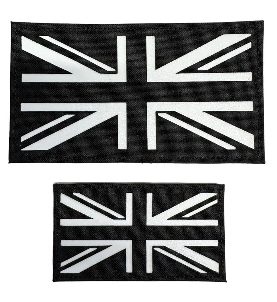 GP Gear Laser Cut Black Union Jack Flag Patch