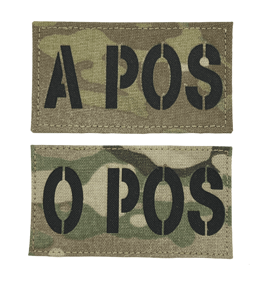 GP Gear Laser Cut Blood Type Patch - Multicam
