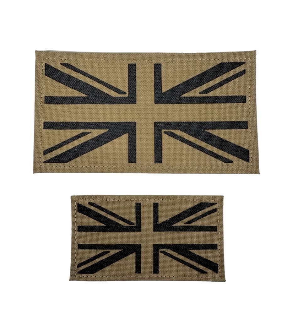 GP Gear Laser Cut Coyote Brown Union Jack Flag Patch