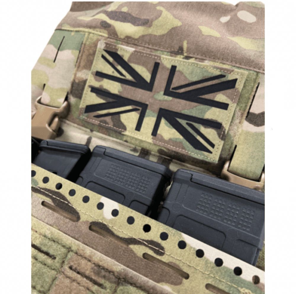 GP Gear Laser Cut LARGE Union Jack Flag Patch V2 - Multicam