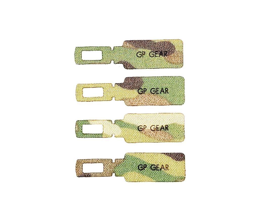GP Gear Multicam Laser Cut Zipper Pulls 4 Pack