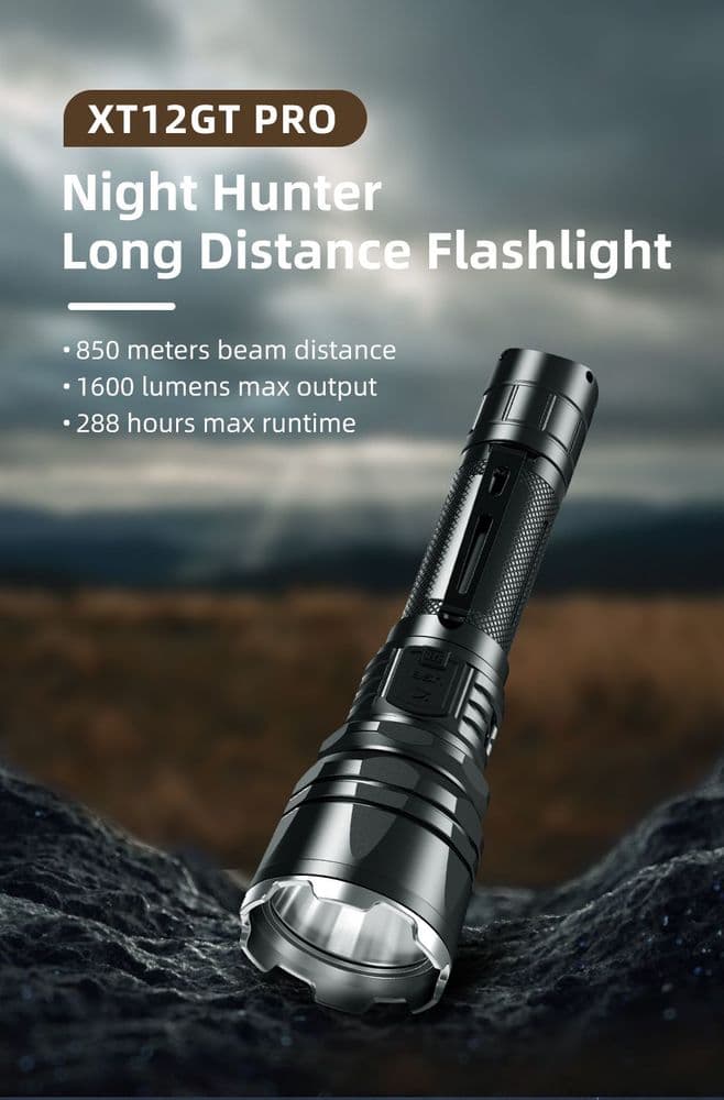 Klarus XT12GT Pro Tactical Flashlight - 1600 Lumen