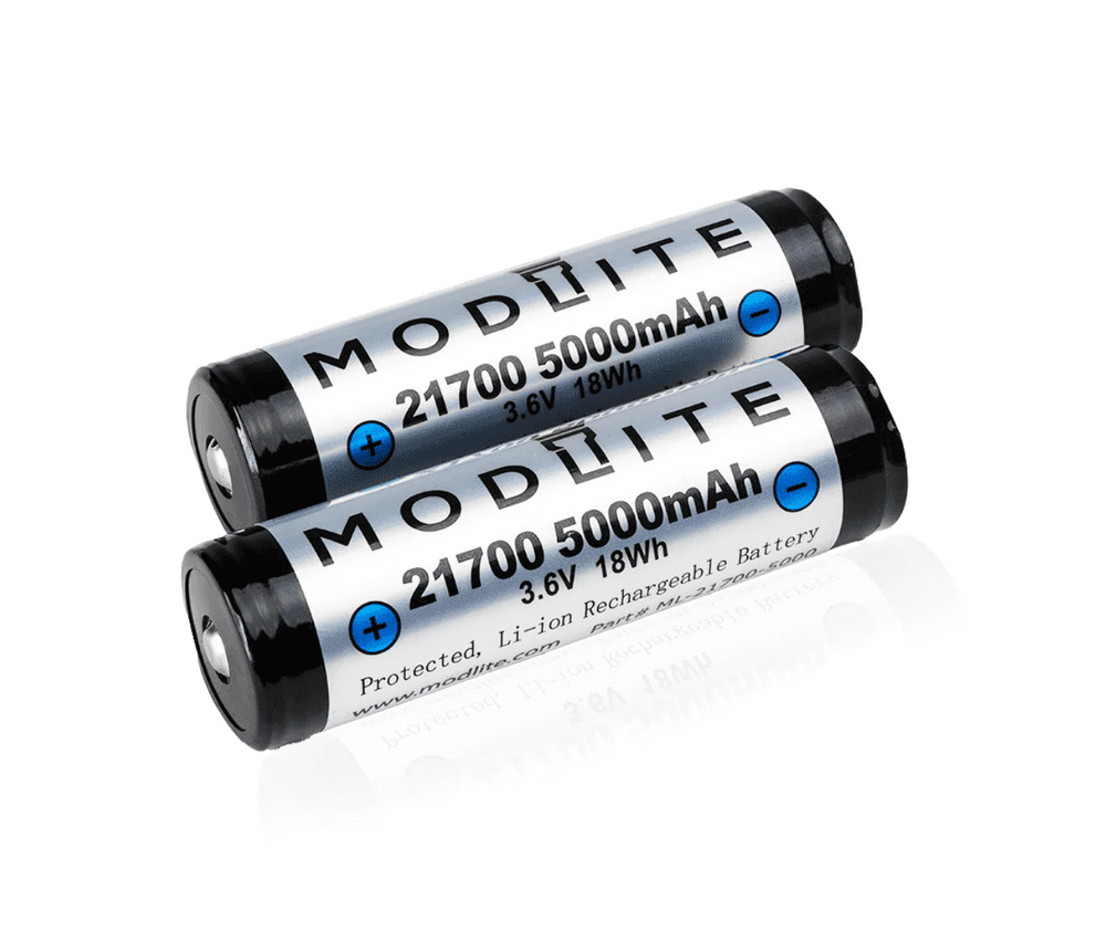 Modlite 21700 5000MAH Protected Button Top Cell (2 Pack)