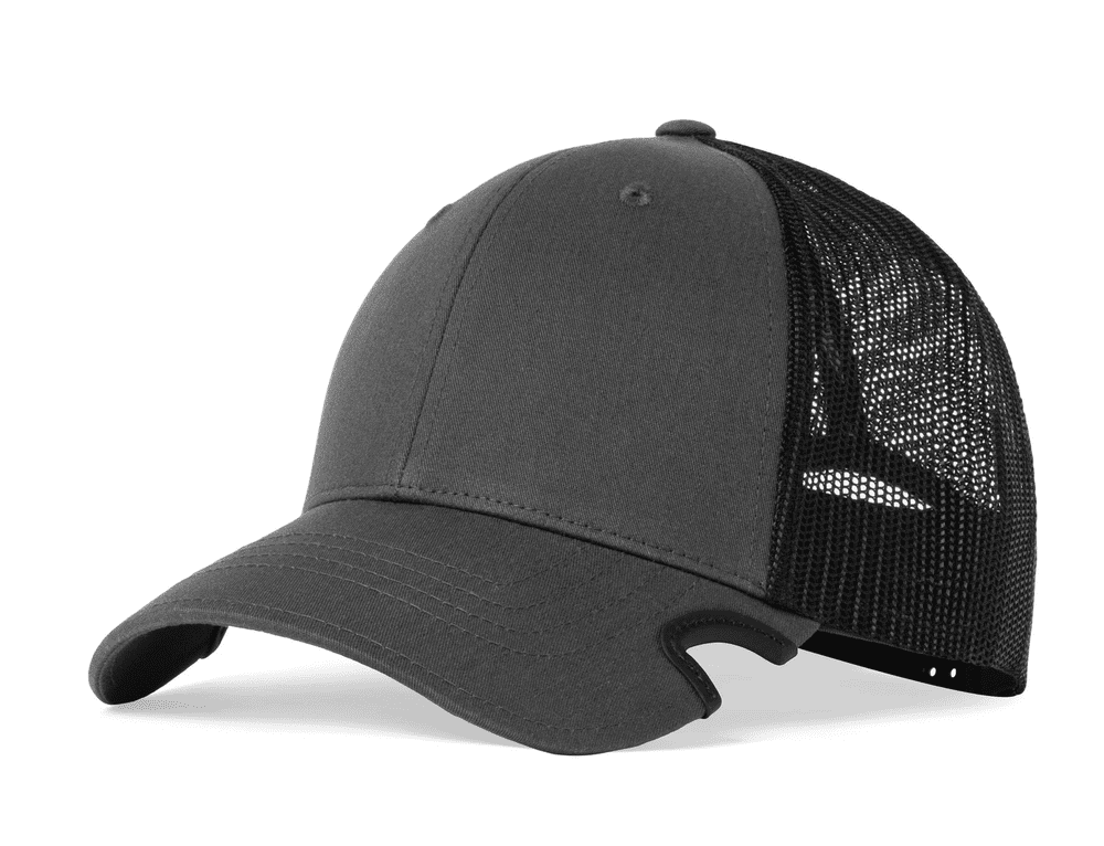 Notch Classic Adjustable Charcoal/Black Trucker Blank Cap