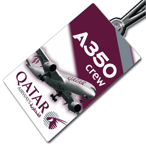 Qatar Airways Airbus A350900 crew tag
