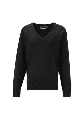 Black V-Neck Jumper