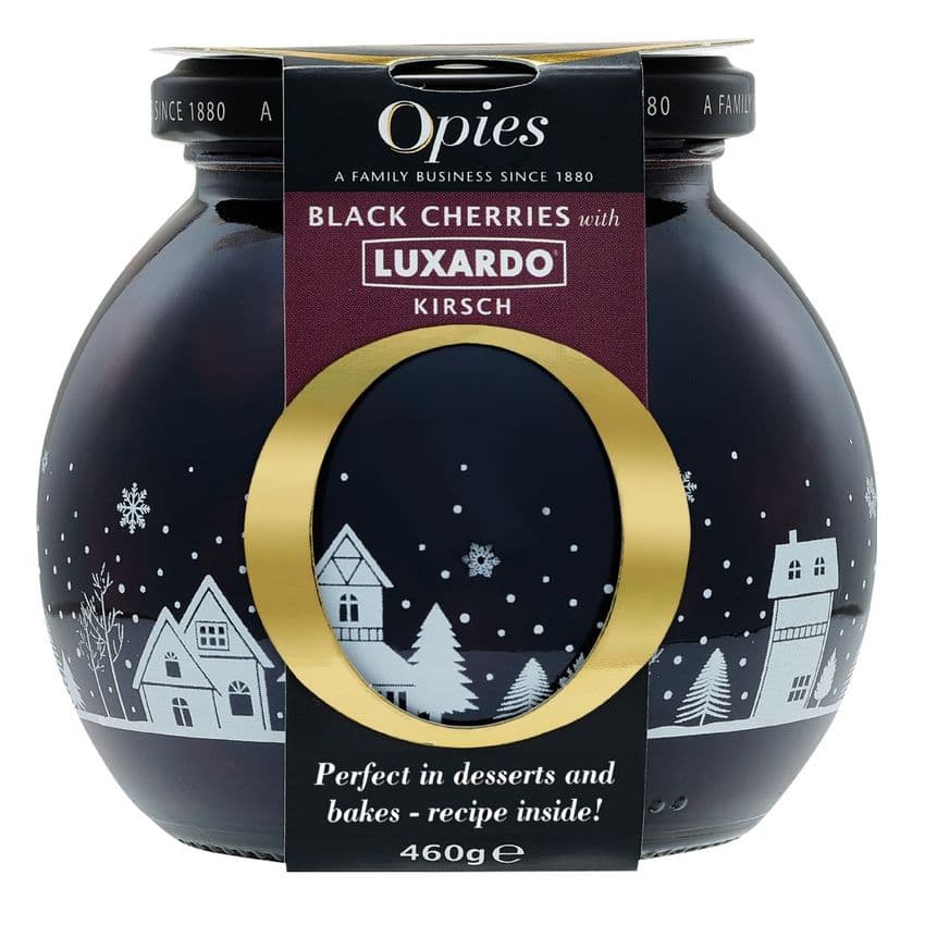 Opies Black Cherries With Luxardo Kirsch 460g