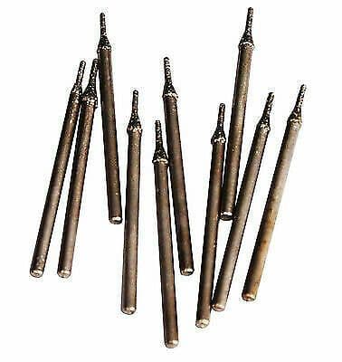 10 X 1MM Diamond tip drill bits for ceramic, glass, porcelain - UK Seller