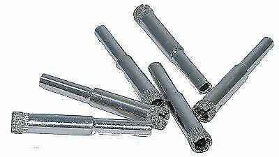 5 X 10MM Diamond tip drill bits for ceramic, glass, porcelain - UK Seller