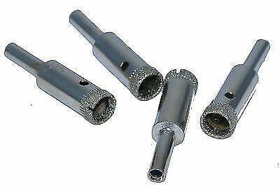 5 X 12MM Diamond tip drill bits for ceramic, glass, porcelain - UK Seller