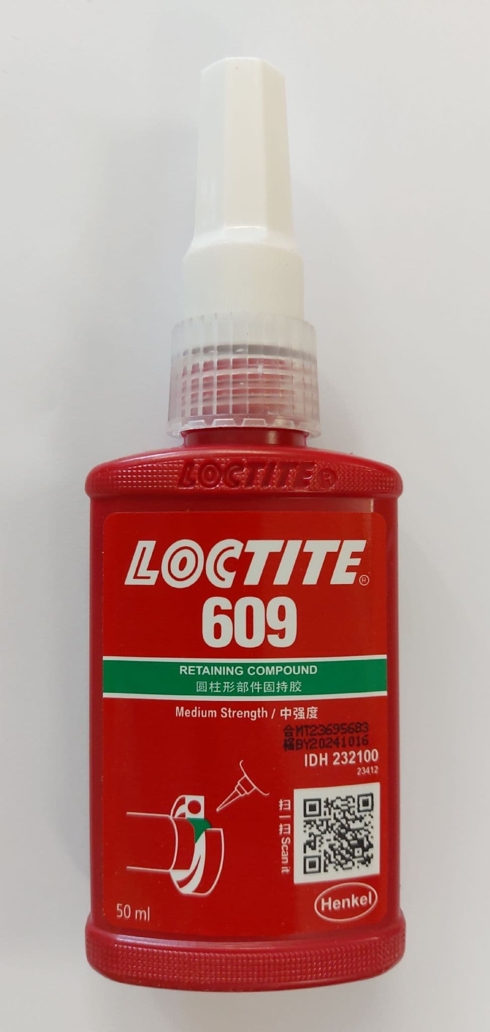 LOCTITE 609 RETAINING COMPOUND MEDIUM STRENGTH 50 ML
