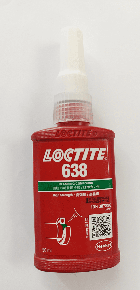 LOCTITE 638 HIGH STRENGTH RETAINING COMPOUND METAL ADHESIVE GLUE 50 ML