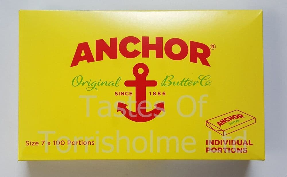 100 x Size 7 Individual Single Portion Foil Wrapped Anchor Butter Portions