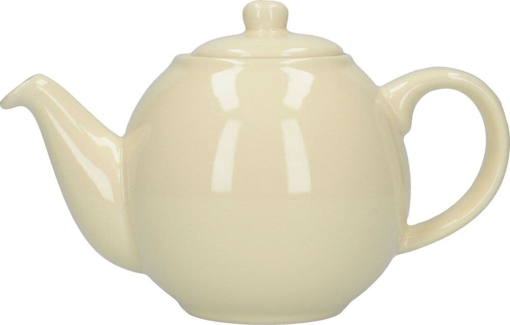 London Pottery Globe 2 Cup Traditional Teapot Gloss Cream / Ivory