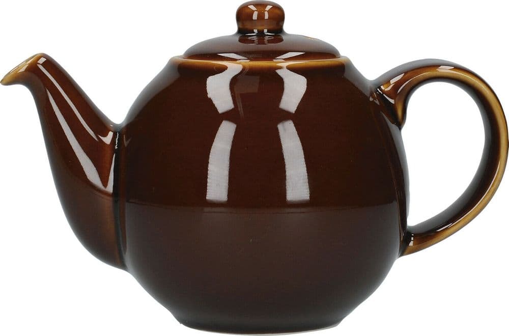London Pottery Globe 2 Cup Traditional Teapot Rockingham Brown