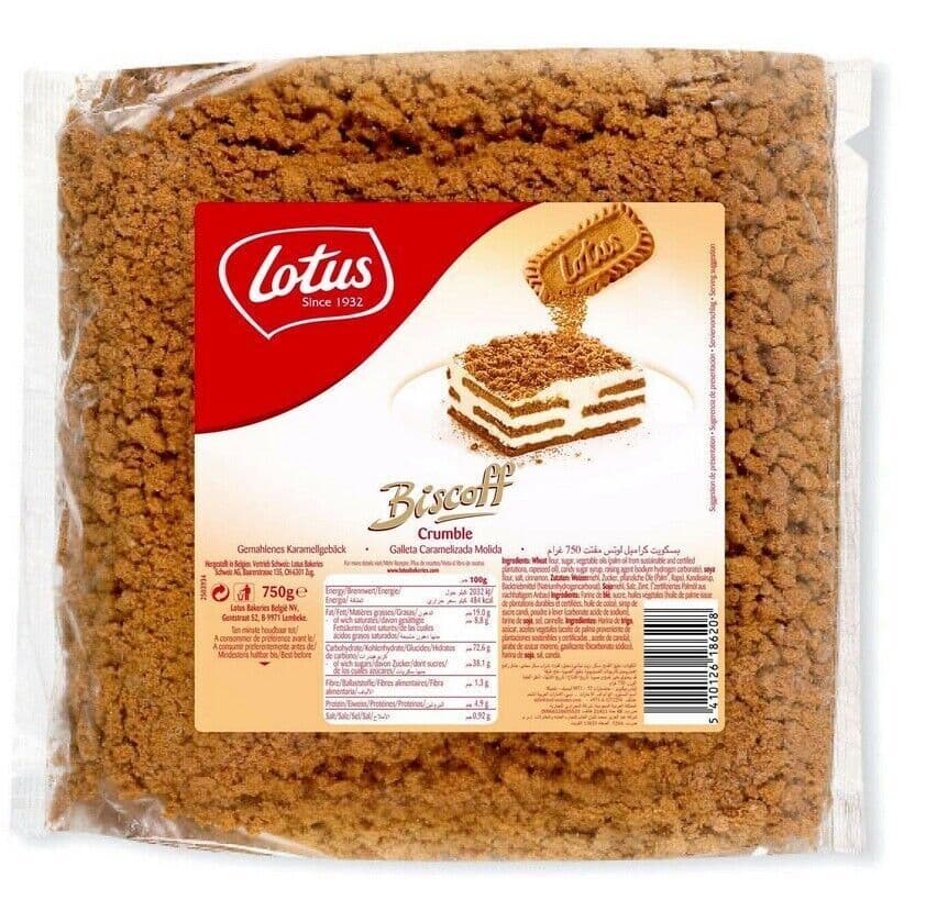 Lotus Biscoff Biscuit Crumbs Catering 750g Bag Brand New Cake Dessert