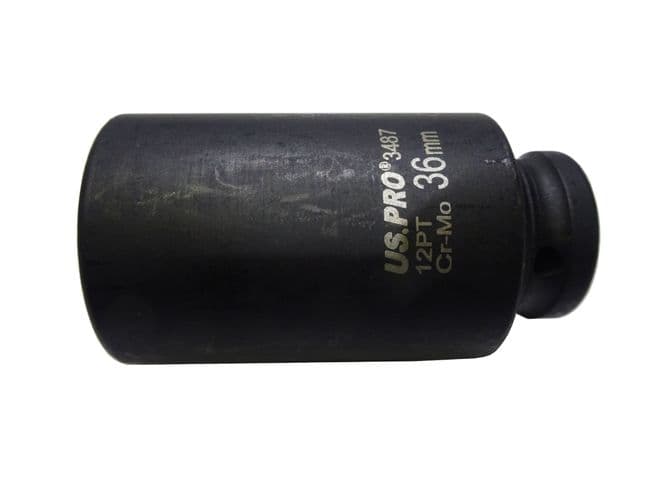 1/2 INCH DRIVE DEEP 36MM SOCKET FOR AL-KO 2361 HUB NUTS