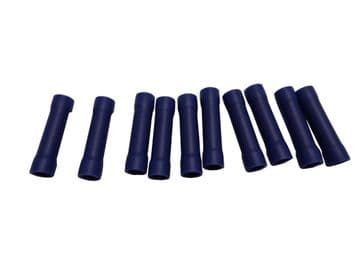 10 X BLUE ELECTRICAL WIRE BUTT CONNECTOR JOINERS