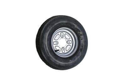 400 X 8 TYRE AND WHEEL 4in PCD